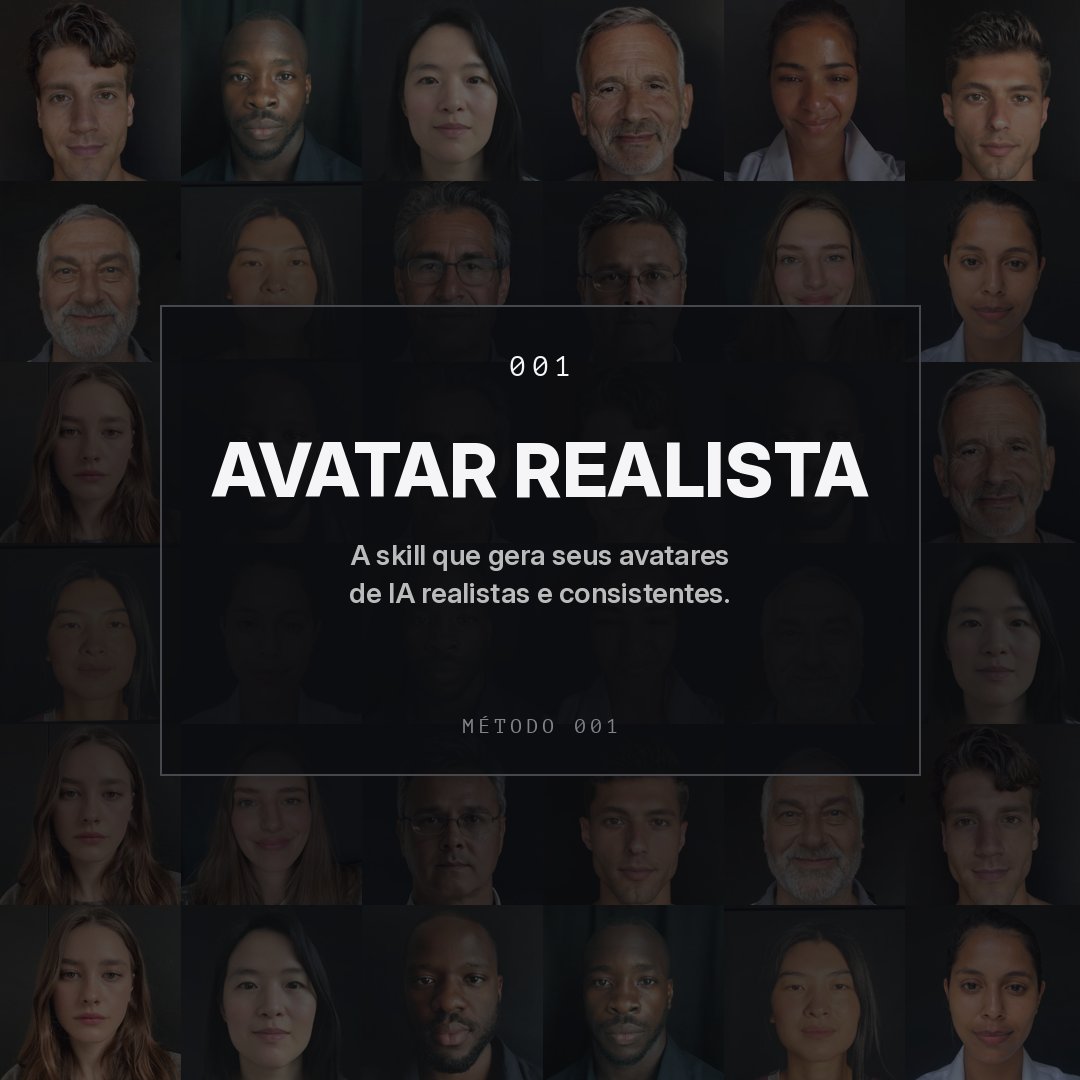 Grid de rostos de IA gerados com o método